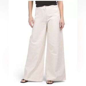 Torn by Ronny Kobo Bernard Pants Women's small Stone high waist Wide-Leg NWT